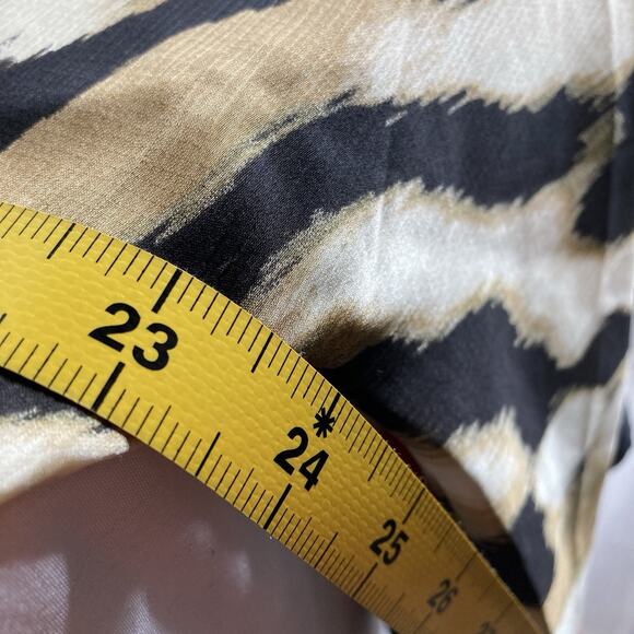 Chico’s Brown Animal Print Blouse Size 3 XL Flowy Mob Wife Statement Vegas Glam - Picture 4 of 10